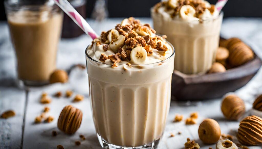 Caramel Crunch Banana Pudding Milkshake