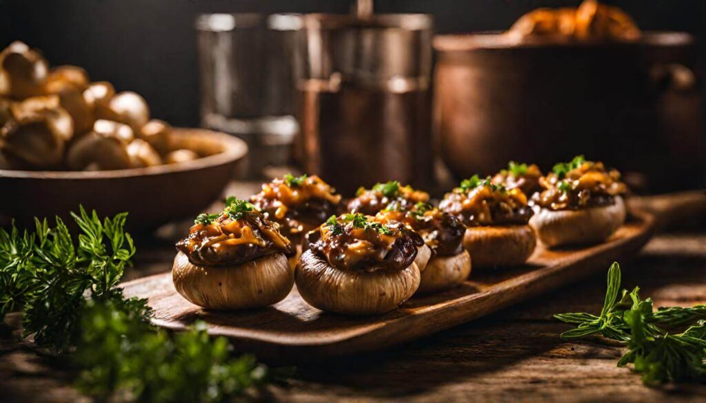 Longhorn Stuffed Mushrooms