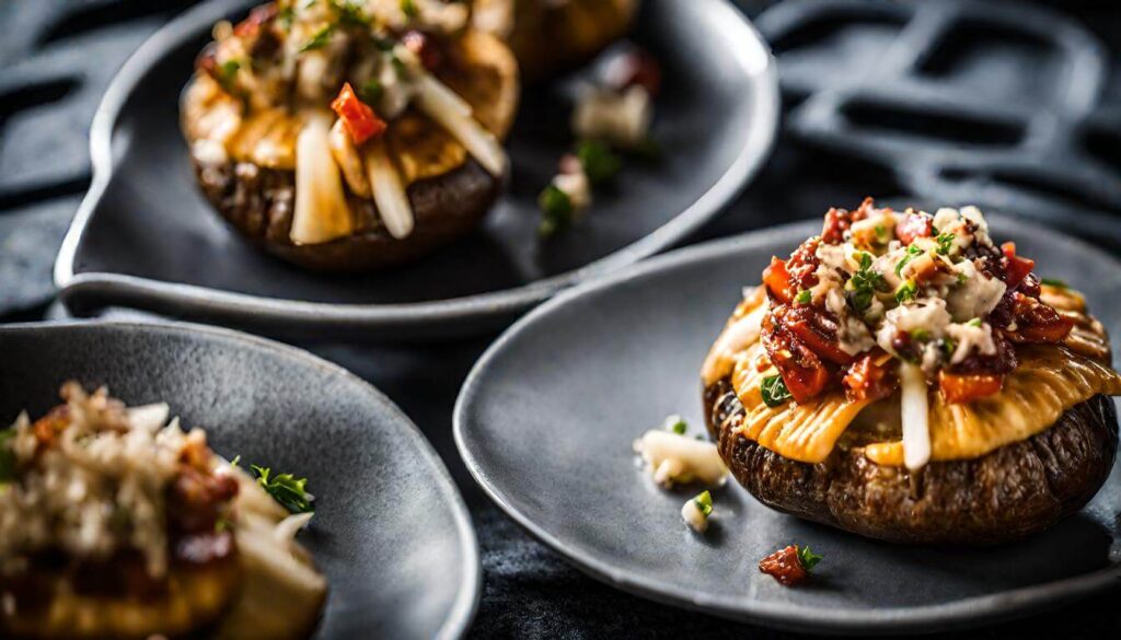 Mediterranean Longhorn Stuffed Mushrooms